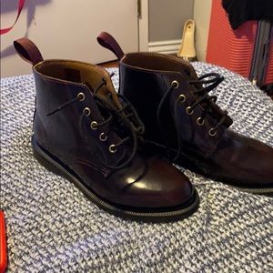 Burgundy boots